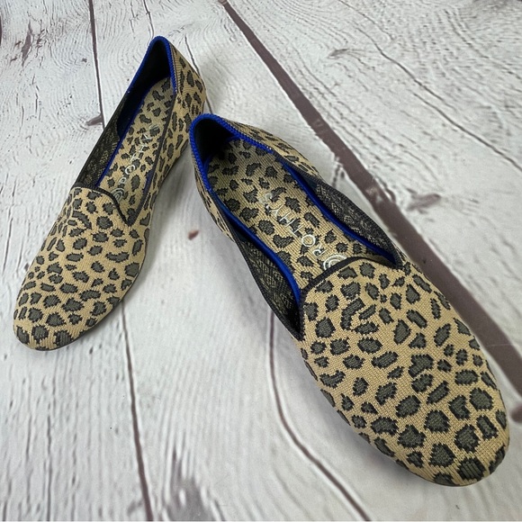 ROTHY’S animal print leopard round toe loafer ballet flexible flats shoes, sz 8 - Picture 6 of 10